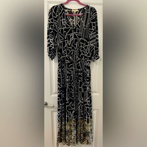 Anthropologie find, maxi dress with black slip liner.